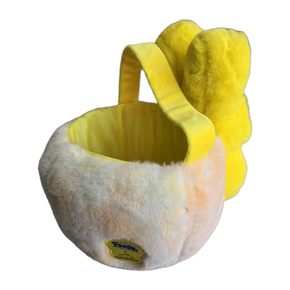 NEW Peeps x‎ HELLO KITTY Easter Basket w/ Handle Bunny Rabbit Plush Basket Blue